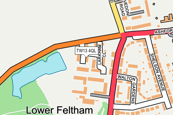 TW13 4QL map - OS OpenMap – Local (Ordnance Survey)