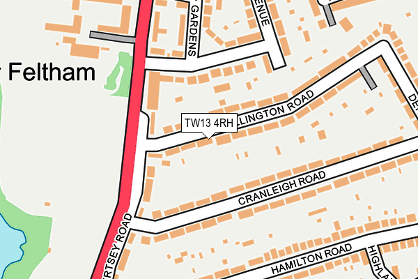 TW13 4RH map - OS OpenMap – Local (Ordnance Survey)