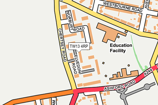 TW13 4RP map - OS OpenMap – Local (Ordnance Survey)