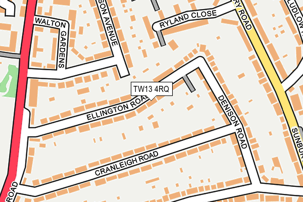 TW13 4RQ map - OS OpenMap – Local (Ordnance Survey)