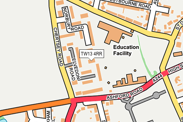 TW13 4RR map - OS OpenMap – Local (Ordnance Survey)