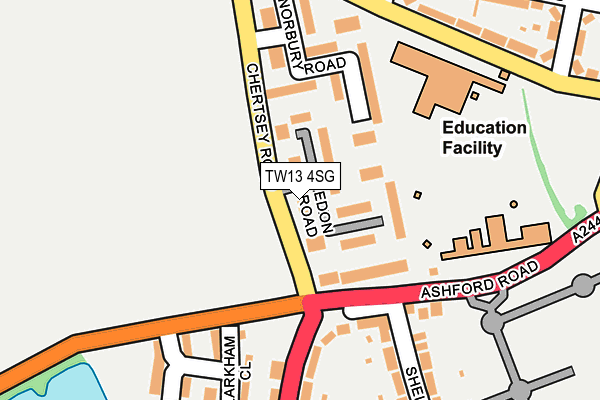 TW13 4SG map - OS OpenMap – Local (Ordnance Survey)