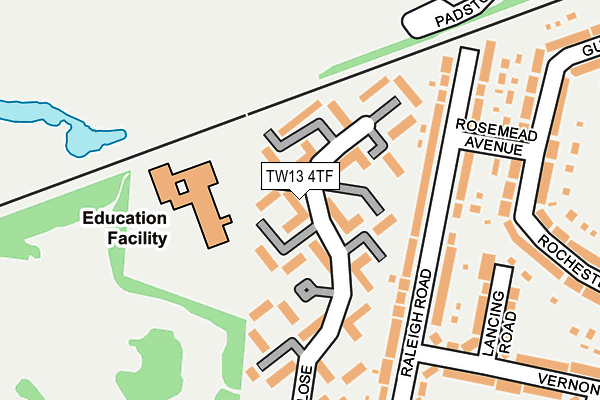 TW13 4TF map - OS OpenMap – Local (Ordnance Survey)