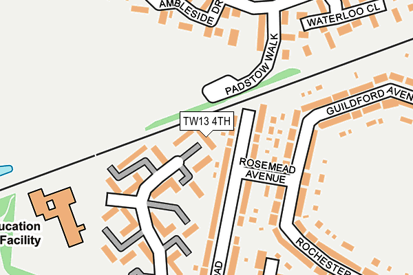 TW13 4TH map - OS OpenMap – Local (Ordnance Survey)