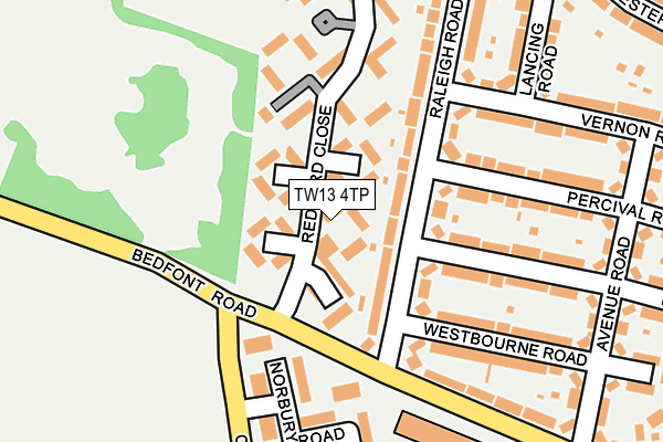 TW13 4TP map - OS OpenMap – Local (Ordnance Survey)