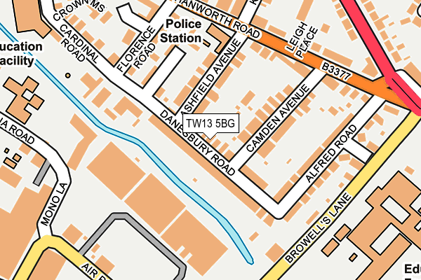 TW13 5BG map - OS OpenMap – Local (Ordnance Survey)