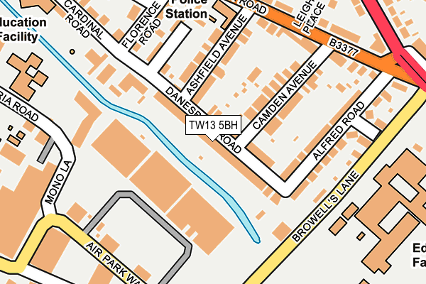 TW13 5BH map - OS OpenMap – Local (Ordnance Survey)