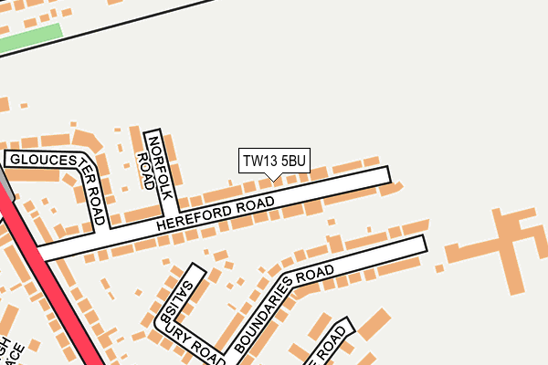 TW13 5BU map - OS OpenMap – Local (Ordnance Survey)