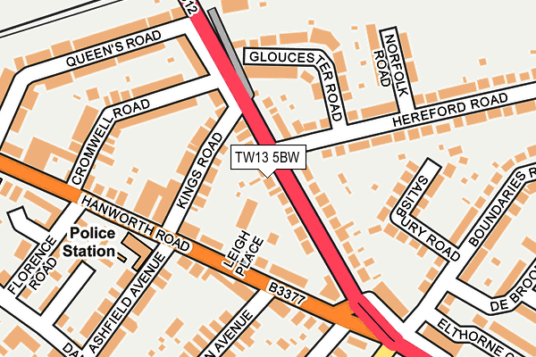 TW13 5BW map - OS OpenMap – Local (Ordnance Survey)