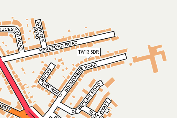 TW13 5DR map - OS OpenMap – Local (Ordnance Survey)