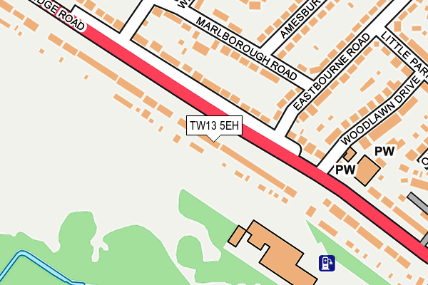 TW13 5EH map - OS OpenMap – Local (Ordnance Survey)