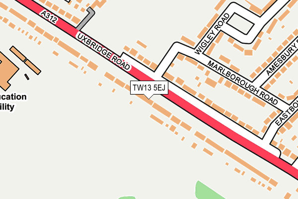 TW13 5EJ map - OS OpenMap – Local (Ordnance Survey)