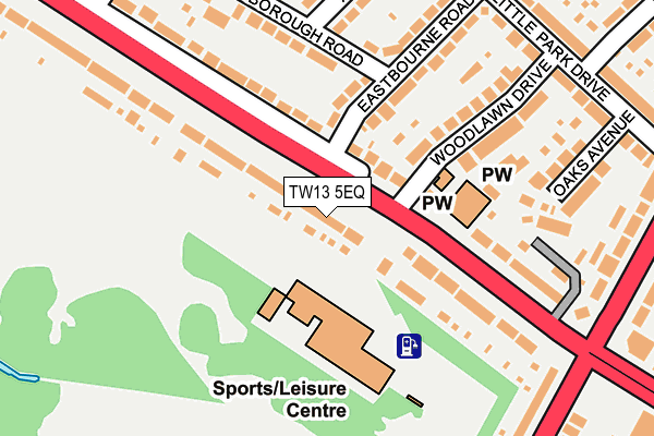 TW13 5EQ map - OS OpenMap – Local (Ordnance Survey)