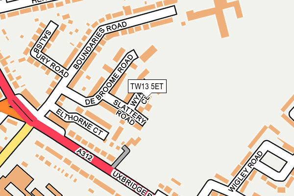 TW13 5ET map - OS OpenMap – Local (Ordnance Survey)