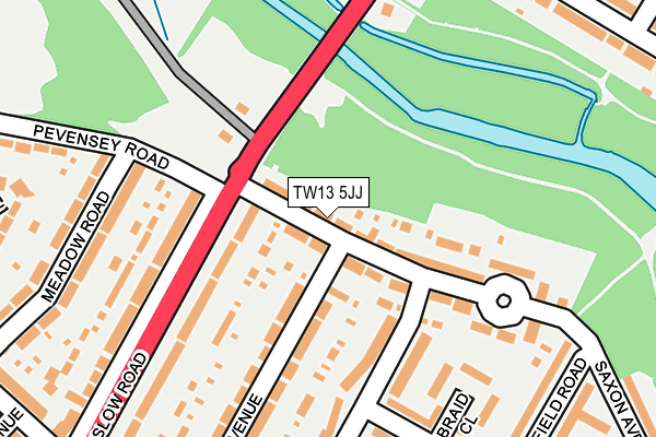TW13 5JJ map - OS OpenMap – Local (Ordnance Survey)