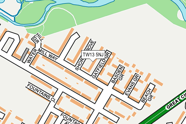 TW13 5NJ map - OS OpenMap – Local (Ordnance Survey)