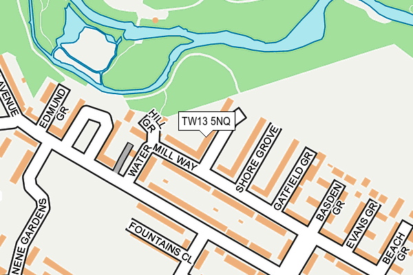 TW13 5NQ map - OS OpenMap – Local (Ordnance Survey)