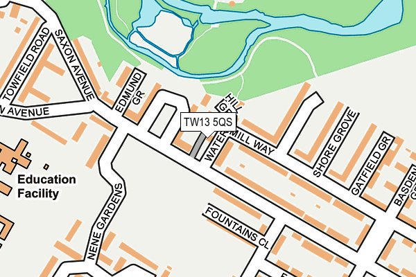 TW13 5QS map - OS OpenMap – Local (Ordnance Survey)