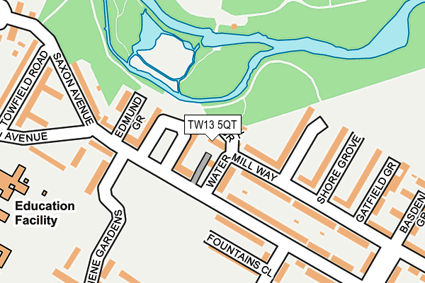 TW13 5QT map - OS OpenMap – Local (Ordnance Survey)