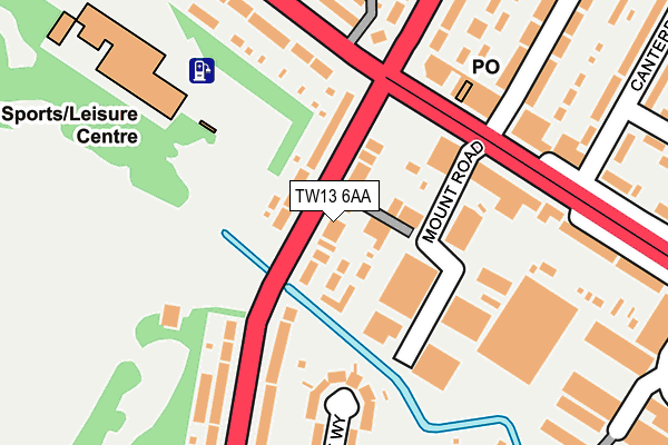 TW13 6AA map - OS OpenMap – Local (Ordnance Survey)