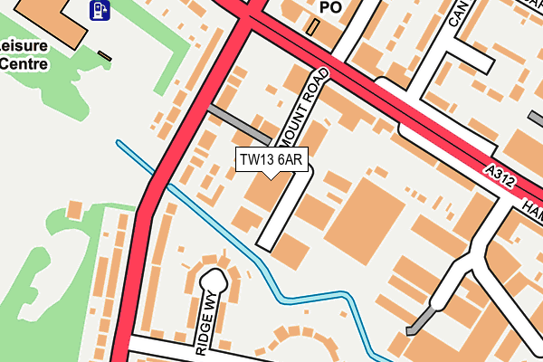 TW13 6AR map - OS OpenMap – Local (Ordnance Survey)