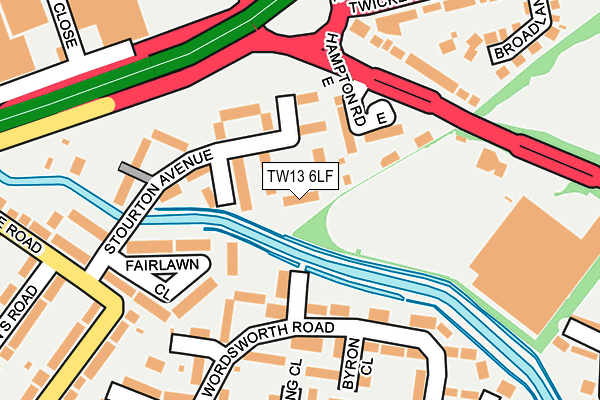 TW13 6LF map - OS OpenMap – Local (Ordnance Survey)