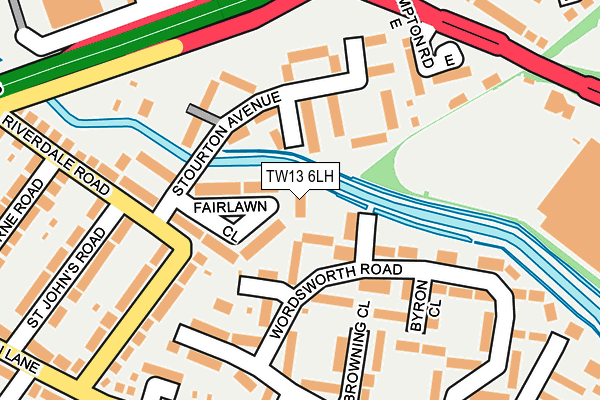 TW13 6LH map - OS OpenMap – Local (Ordnance Survey)