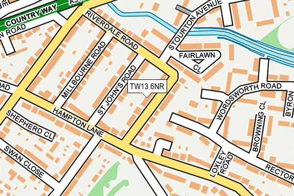 TW13 6NR map - OS OpenMap – Local (Ordnance Survey)