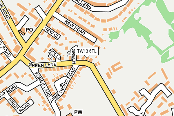 TW13 6TL map - OS OpenMap – Local (Ordnance Survey)