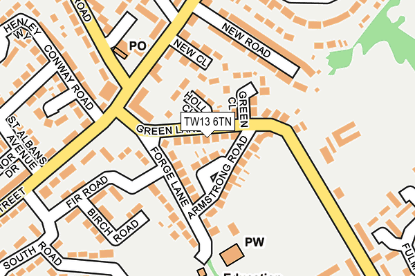 TW13 6TN map - OS OpenMap – Local (Ordnance Survey)