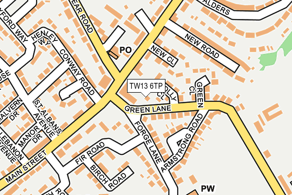 TW13 6TP map - OS OpenMap – Local (Ordnance Survey)