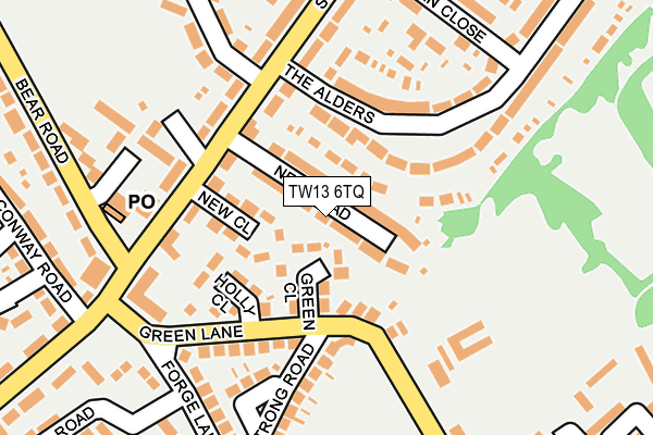 TW13 6TQ map - OS OpenMap – Local (Ordnance Survey)
