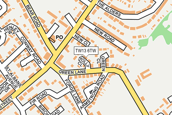TW13 6TW map - OS OpenMap – Local (Ordnance Survey)