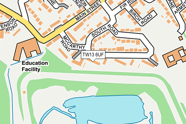 TW13 6UF map - OS OpenMap – Local (Ordnance Survey)