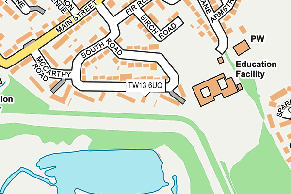 TW13 6UQ map - OS OpenMap – Local (Ordnance Survey)