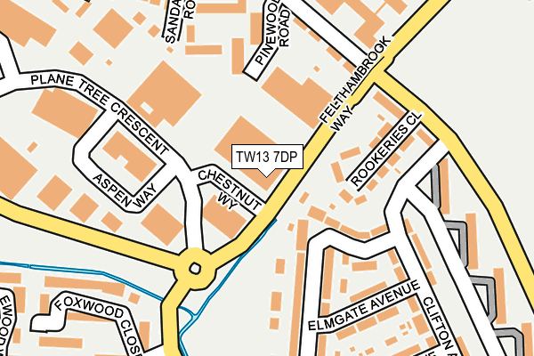 TW13 7DP map - OS OpenMap – Local (Ordnance Survey)