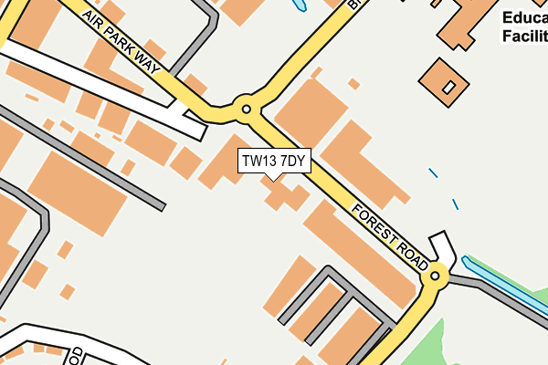 TW13 7DY map - OS OpenMap – Local (Ordnance Survey)