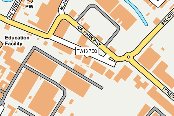 TW13 7EQ map - OS OpenMap – Local (Ordnance Survey)
