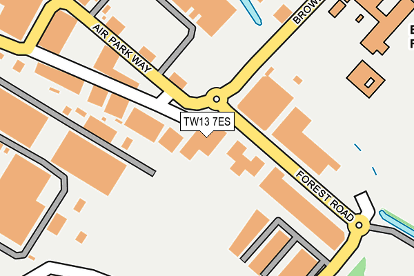 TW13 7ES map - OS OpenMap – Local (Ordnance Survey)