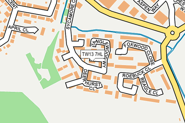 TW13 7HL map - OS OpenMap – Local (Ordnance Survey)