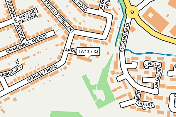 TW13 7JQ map - OS OpenMap – Local (Ordnance Survey)