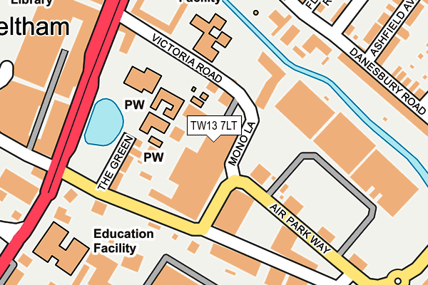 TW13 7LT map - OS OpenMap – Local (Ordnance Survey)