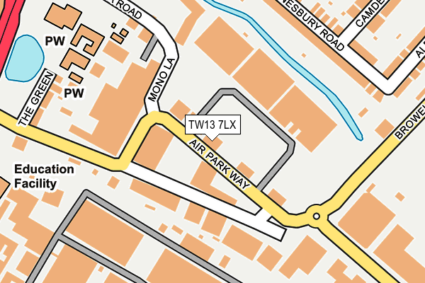 TW13 7LX map - OS OpenMap – Local (Ordnance Survey)