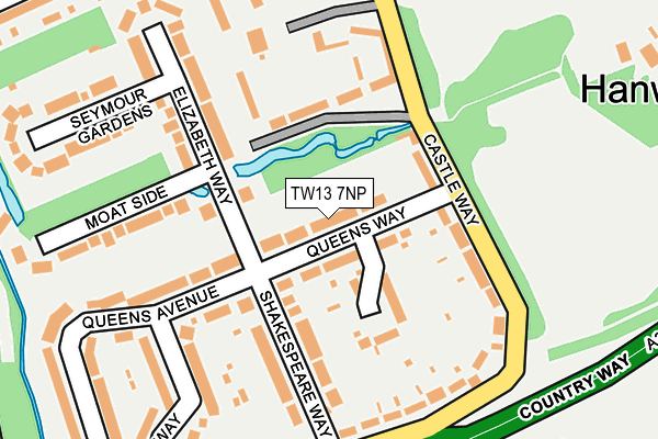 TW13 7NP map - OS OpenMap – Local (Ordnance Survey)