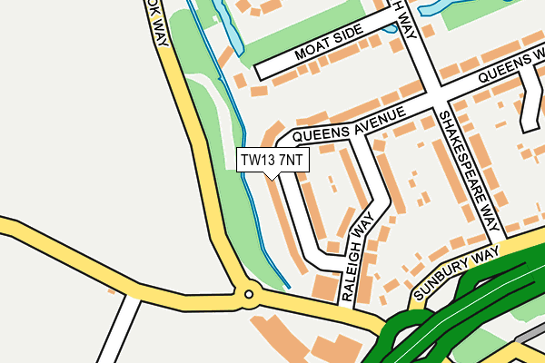 TW13 7NT map - OS OpenMap – Local (Ordnance Survey)
