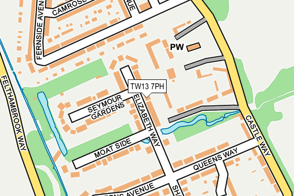 TW13 7PH map - OS OpenMap – Local (Ordnance Survey)