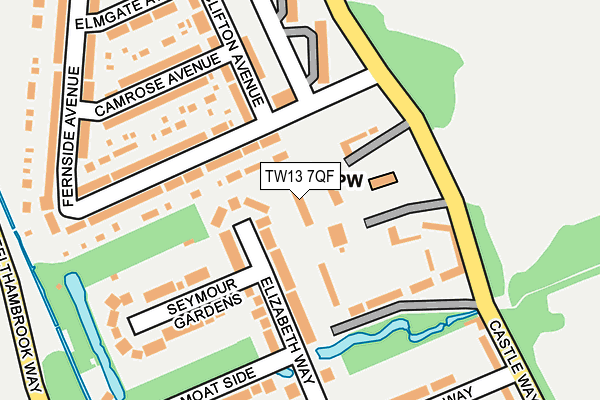 TW13 7QF map - OS OpenMap – Local (Ordnance Survey)