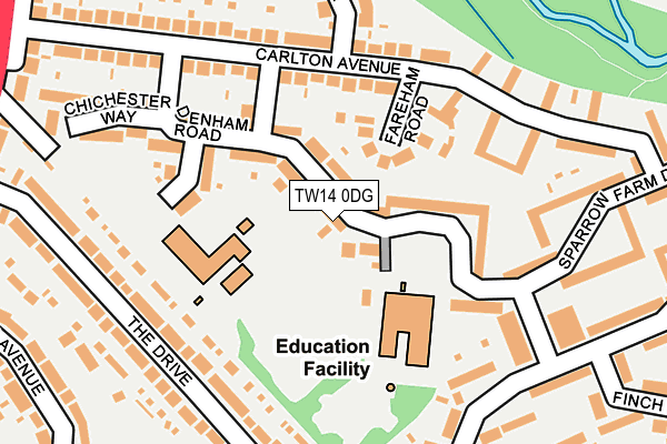 TW14 0DG map - OS OpenMap – Local (Ordnance Survey)