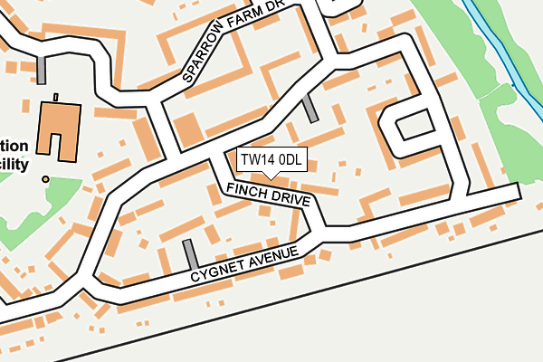 TW14 0DL map - OS OpenMap – Local (Ordnance Survey)