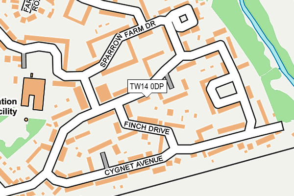 TW14 0DP map - OS OpenMap – Local (Ordnance Survey)